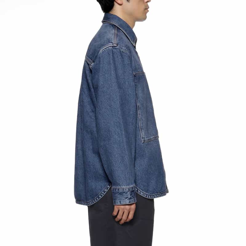 STUDIO NICHOLSON STUDIO NICHOLSON＜スタジオ　ニコルソン＞ デニムシャツ BLUE