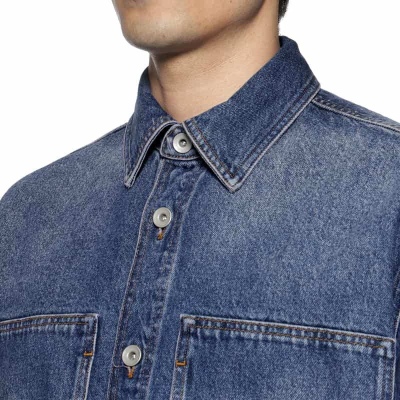 STUDIO NICHOLSON STUDIO NICHOLSON＜スタジオ　ニコルソン＞ デニムシャツ BLUE