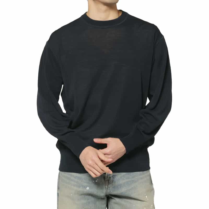 PIPPIOLINO PIPPIOLINO＜ピッピオリーノ＞ バーニーズ　ニューヨーク限定ロングスリーブニットTシャツ NAVY