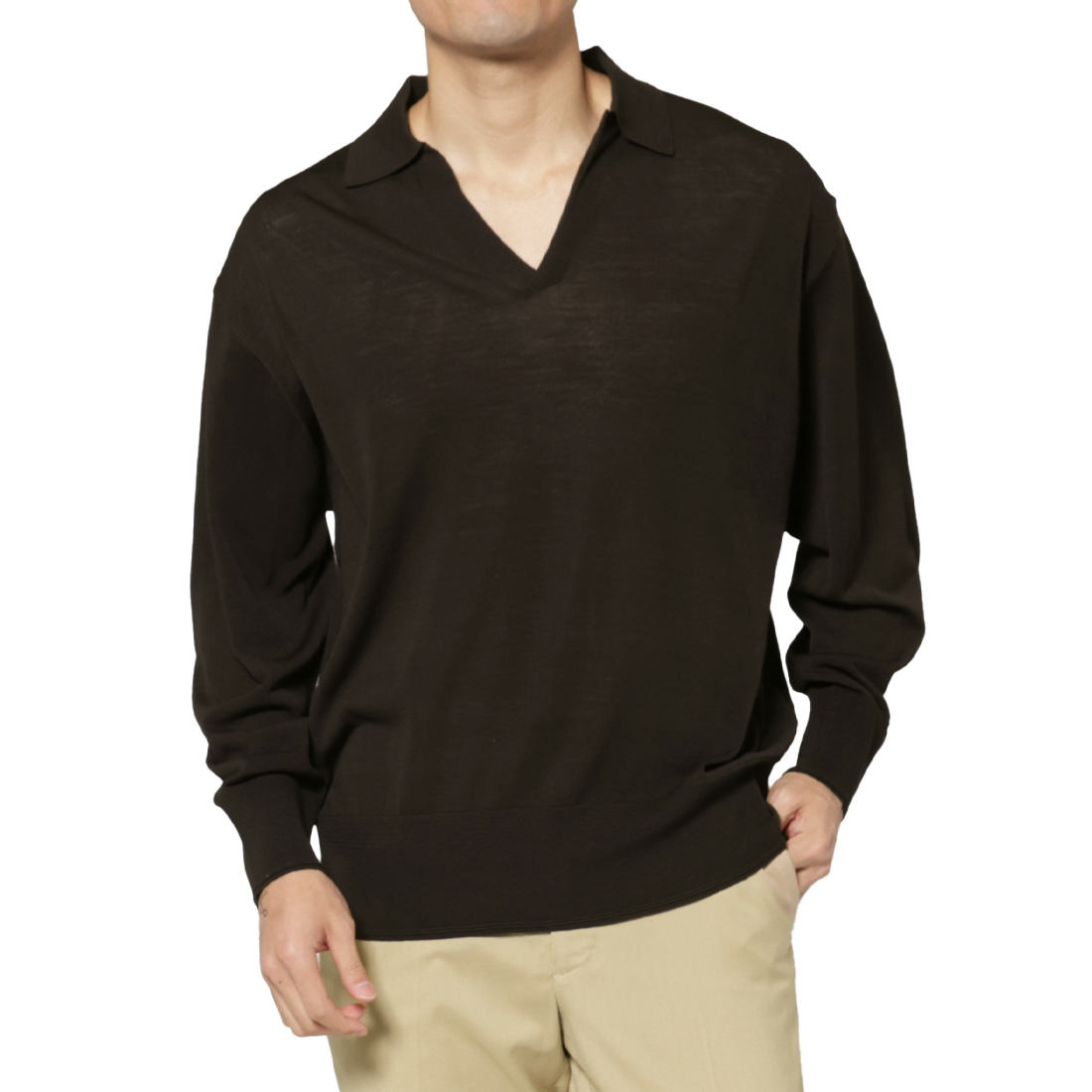 PIPPIOLINO＜ピッピオリーノ＞ バーニーズ　ニューヨーク限定 スキッパーニットポロシャツ