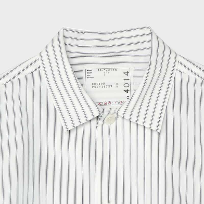 SACAI SACAI＜サカイ＞ コットンポプリン ストライプシャツ WHITE