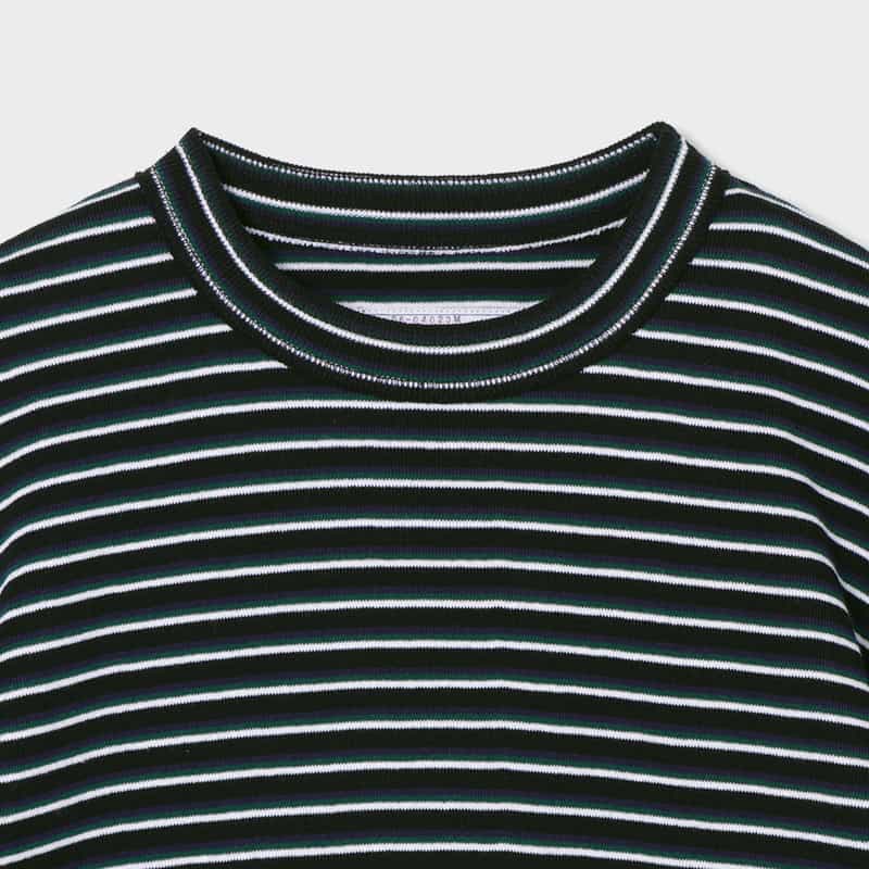 SACAI SACAI＜サカイ＞ ボーダー柄Tシャツ BLACK