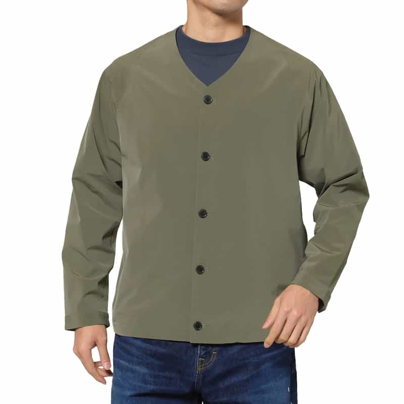 ウォッシャブル ノーカラーブルゾン