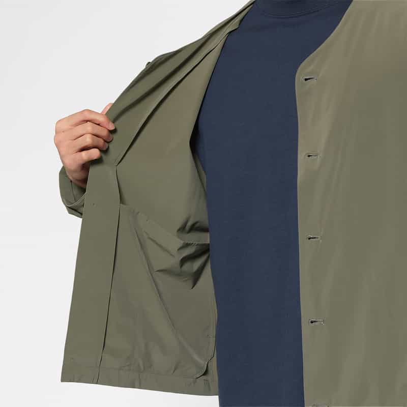 BARNEYS NEW YORK ウォッシャブル ノーカラーブルゾン BEIGE