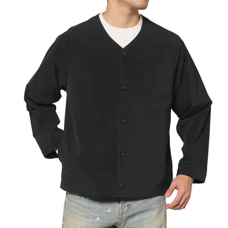 ウォッシャブル ノーカラーブルゾン