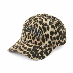 GANNI＜ガニー＞ レオパード柄ロゴキャップ