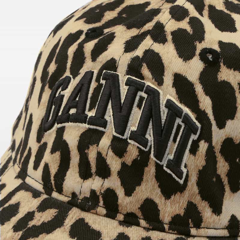 GANNI GANNI＜ガニー＞ レオパード柄ロゴキャップ MULTI COLOR