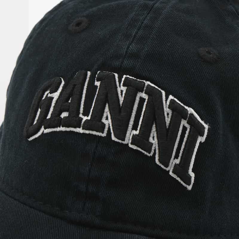 GANNI GANNI＜ガニー＞ ロゴキャップ BLACK