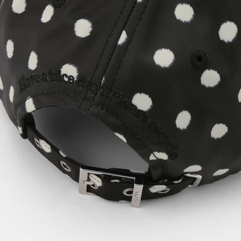 GANNI GANNI＜ガニー＞ ドット柄ロゴキャップ BLACK