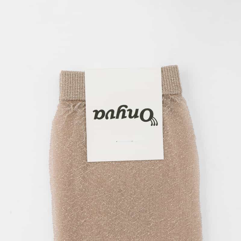 ONYVA ONYVA＜オニヴァ＞ グリッターシースルー素材ソックス BEIGE