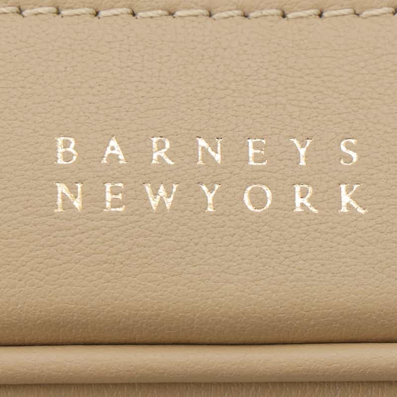 BARNEYS NEW YORK レザー ロングハンドルバッグ BEIGE