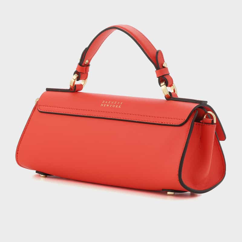 BARNEYS NEW YORK 2WAY フラップ ワンハンドルバッグ ORANGE