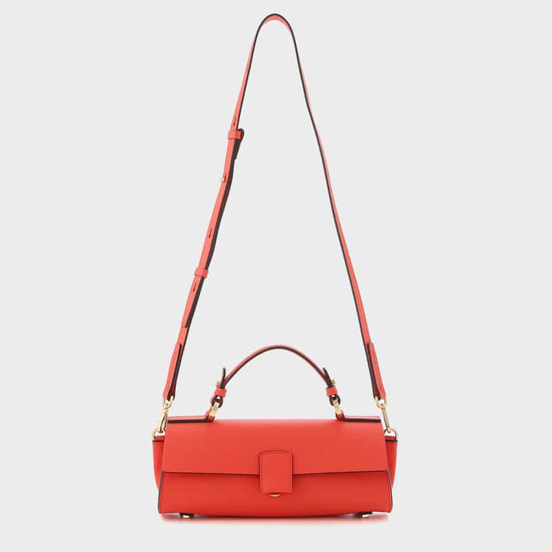 BARNEYS NEW YORK 2WAY フラップ ワンハンドルバッグ ORANGE