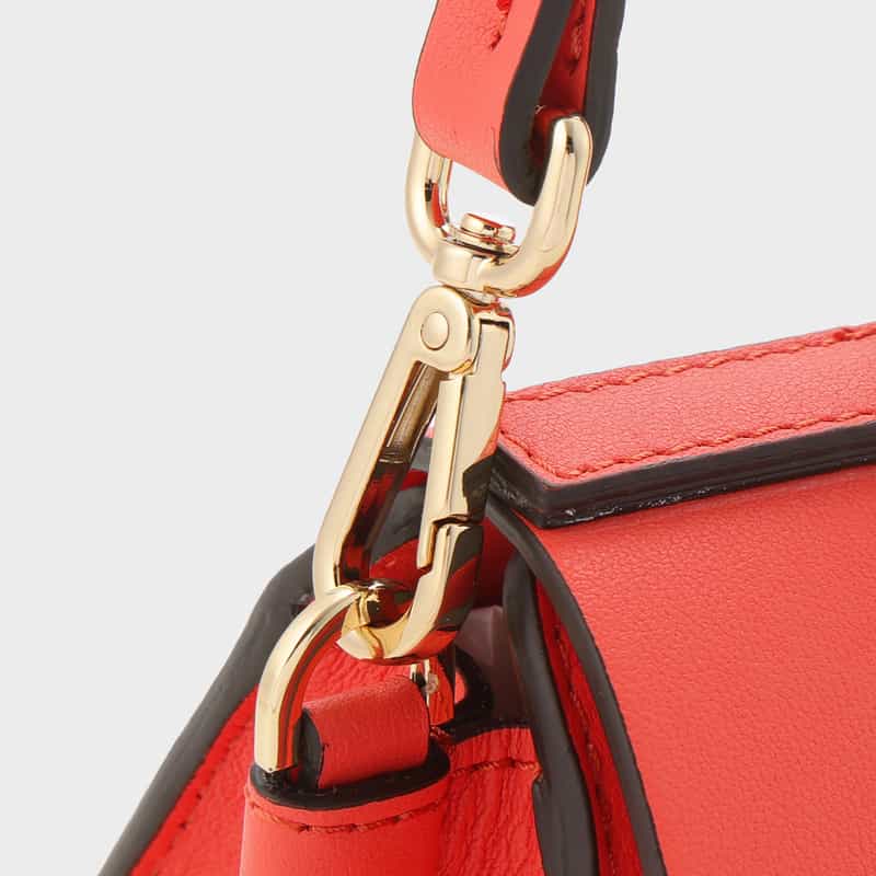 BARNEYS NEW YORK 2WAY フラップ ワンハンドルバッグ ORANGE