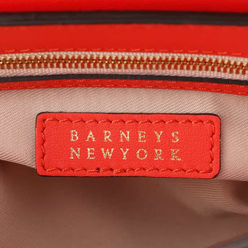 BARNEYS NEW YORK 2WAY フラップ ワンハンドルバッグ ORANGE