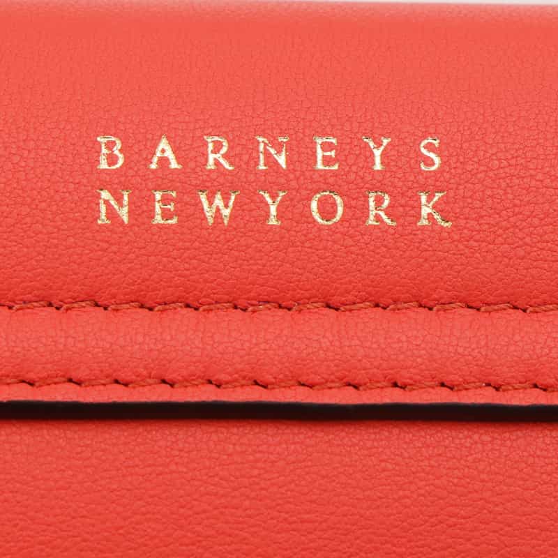 BARNEYS NEW YORK 2WAY フラップ ワンハンドルバッグ ORANGE