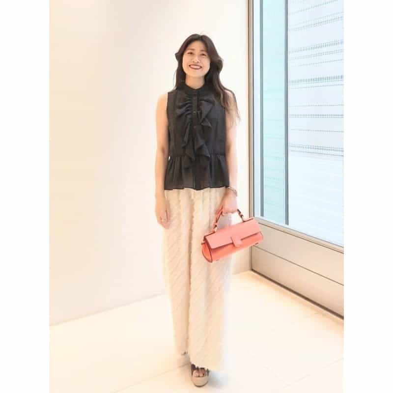 BARNEYS NEW YORK 2WAY フラップ ワンハンドルバッグ ORANGE
