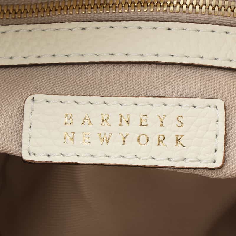 BARNEYS NEW YORK 2WAY レザーワンハンドルバッグ WHITE