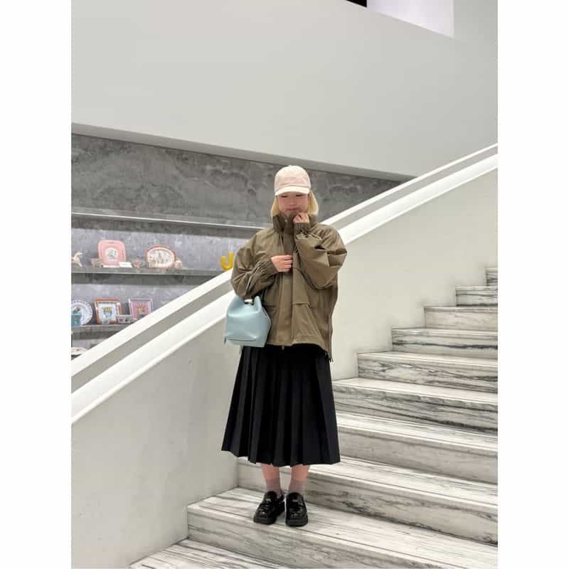 BARNEYS NEW YORK 2WAY レザーワンハンドルバッグ LT BLUE
