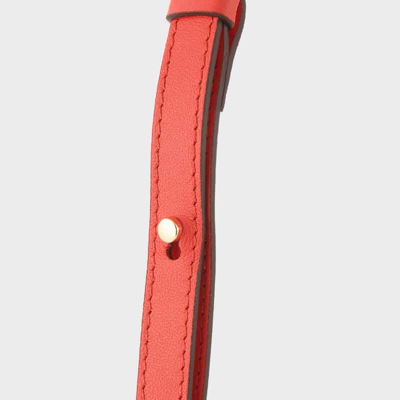 BARNEYS NEW YORK ラフィア×レザー コンビネーション バケットバッグ ORANGE