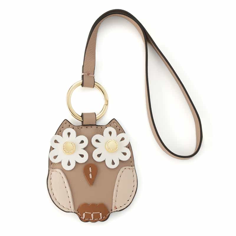 BARNEYS NEW YORK レザー バッグチャーム BEIGE