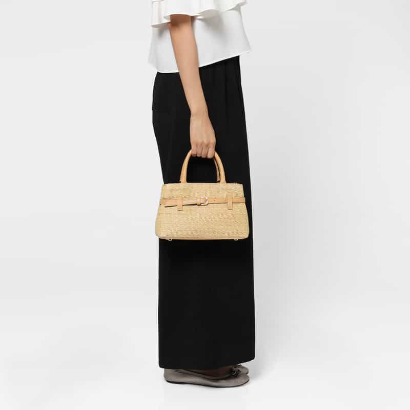 BARNEYS NEW YORK コンビネーション ハンドバッグ LT BEIGE