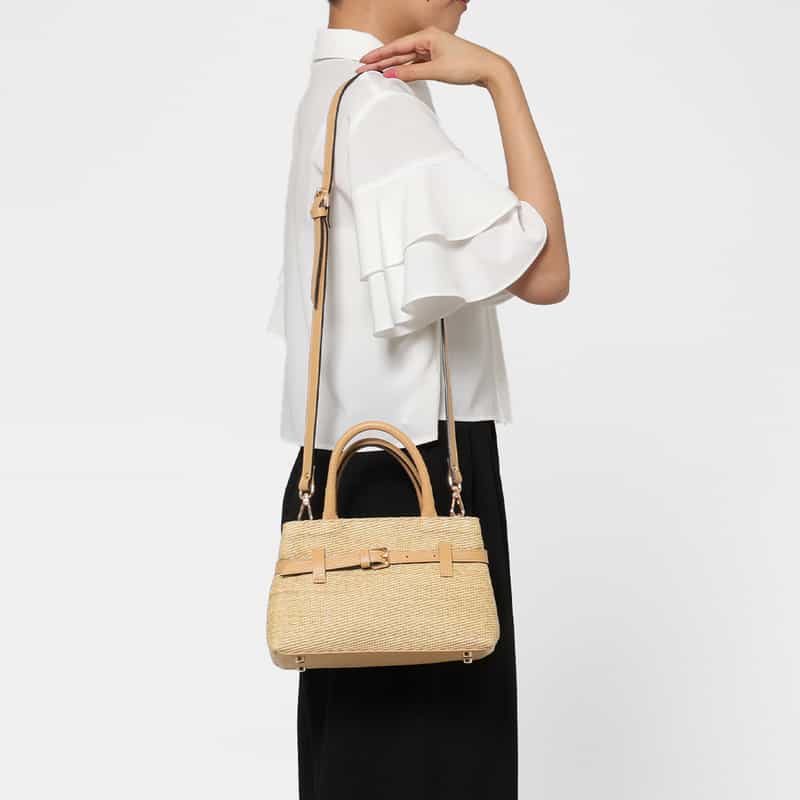 BARNEYS NEW YORK コンビネーション ハンドバッグ LT BEIGE