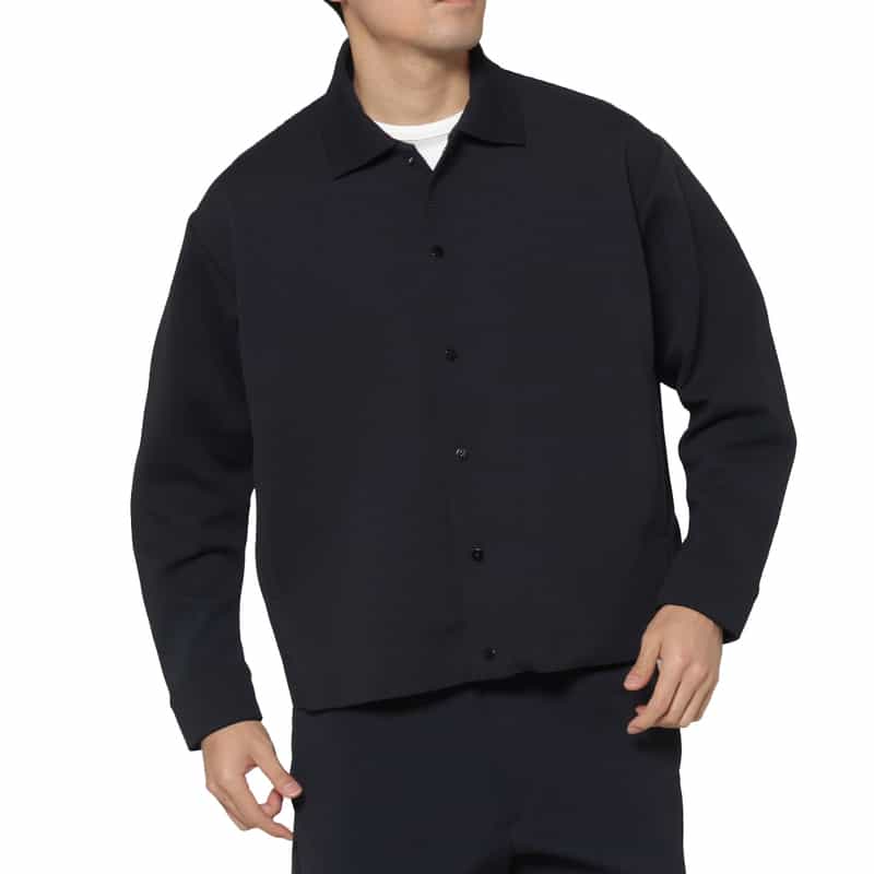 CFCL CFCL＜シーエフシーエル＞ ミラノリブシャツカラーブルゾン DARK NAVY