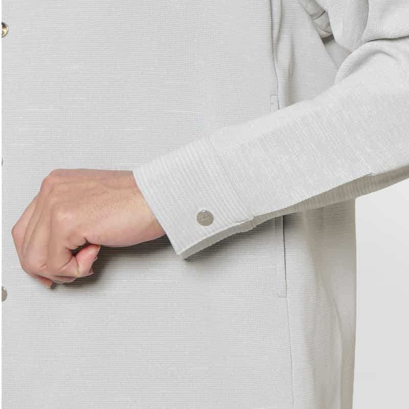 CFCL CFCL＜シーエフシーエル＞ ミラノリブシャツカラーブルゾン LIGHT GRAY