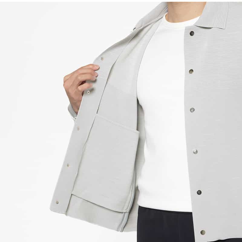 CFCL CFCL＜シーエフシーエル＞ ミラノリブシャツカラーブルゾン LIGHT GRAY