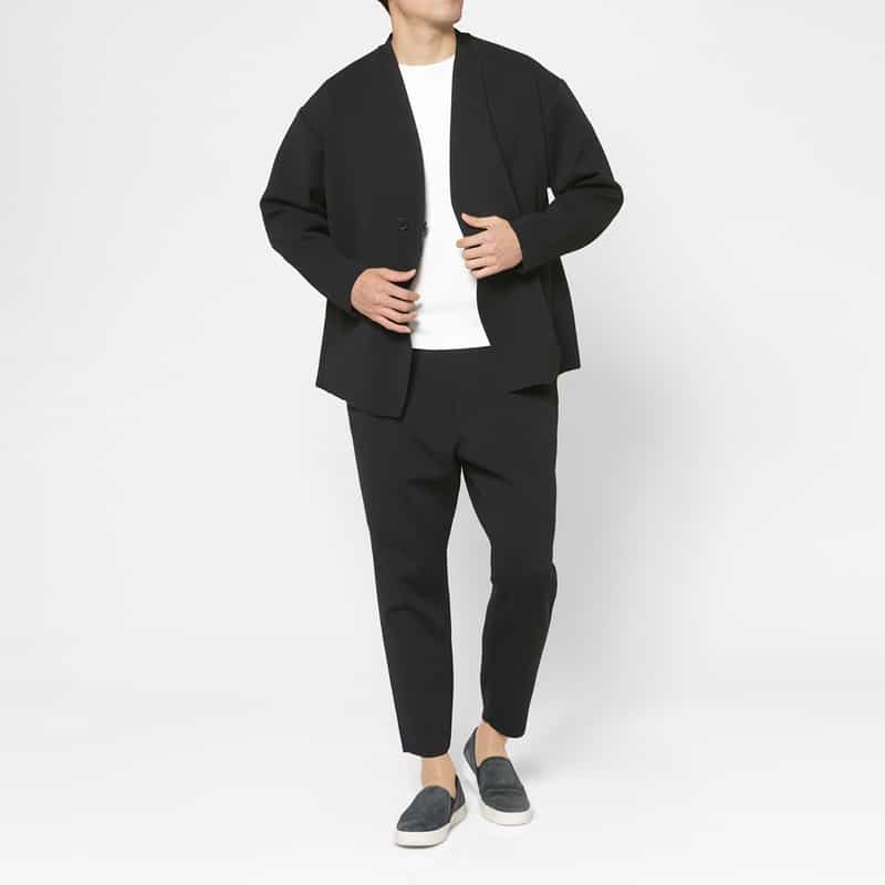 CFCL CFCL＜シーエフシーエル＞ ミラノリブノーカラージャケット BLACK