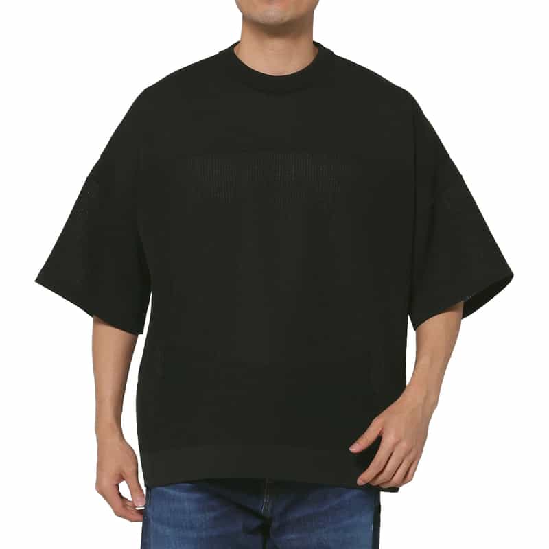 CFCL CFCL＜シーエフシーエル＞ ワッフル素材Tシャツ BLACK