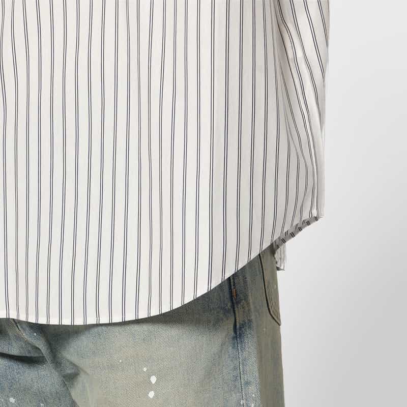 KANEMASA PHIL. KANEMASA PHIL.＜カネマサフィル＞ バーニーズ　ニューヨーク限定ストライプ柄シャツ WHITE