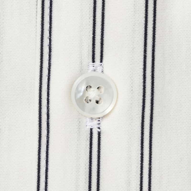 KANEMASA PHIL. KANEMASA PHIL.＜カネマサフィル＞ バーニーズ　ニューヨーク限定ストライプ柄シャツ WHITE