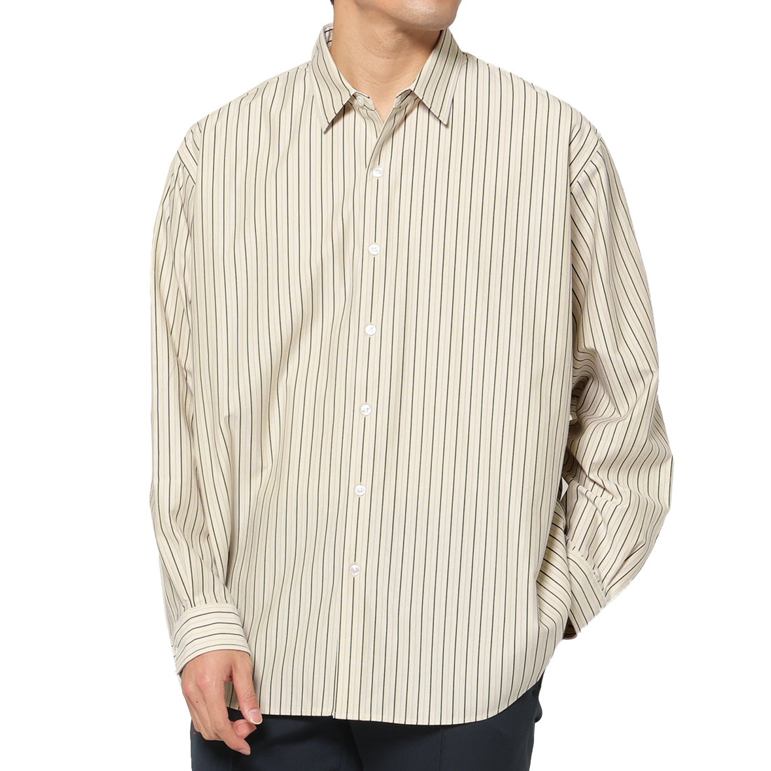 KANEMASA PHIL.＜カネマサフィル＞ バーニーズ　ニューヨーク限定ストライプ柄シャツ