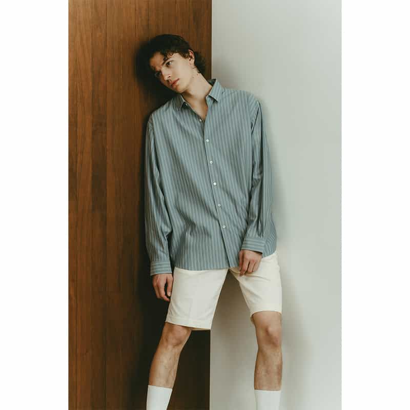 KANEMASA PHIL.＜カネマサフィル＞ バーニーズ　ニューヨーク限定ストライプ柄シャツ