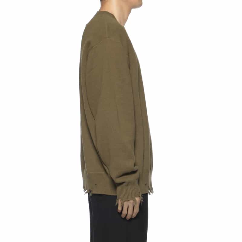 BARNEYS NEW YORK BARNEYS NEW YORK designed by TOMOHIRO KONNO クルーネックニットプルオーバー KHAKI