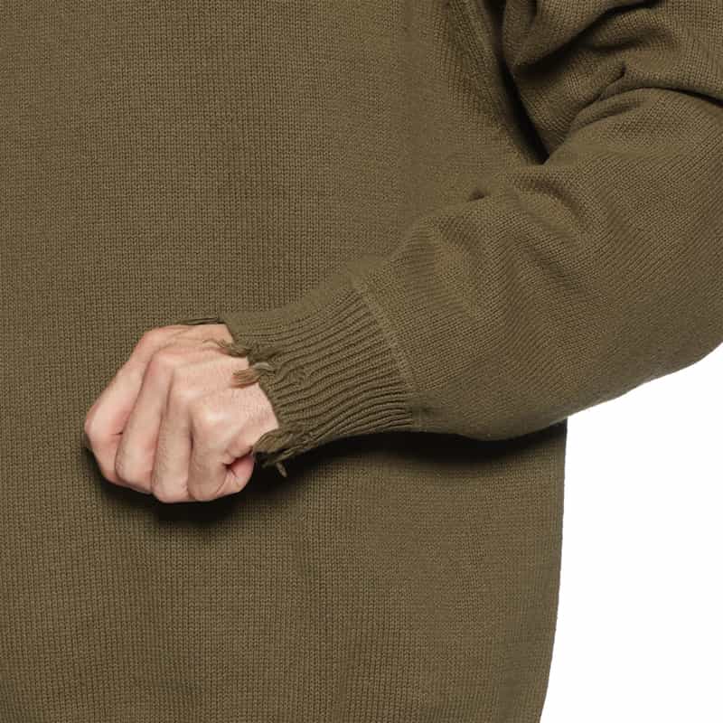 BARNEYS NEW YORK BARNEYS NEW YORK designed by TOMOHIRO KONNO クルーネックニットプルオーバー KHAKI