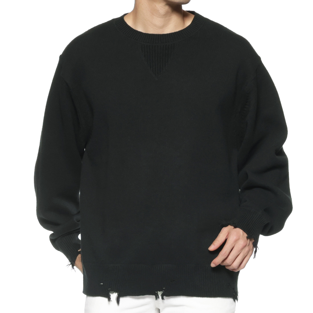 BARNEYS NEW YORK designed by TOMOHIRO KONNO クルーネックニットプルオーバー