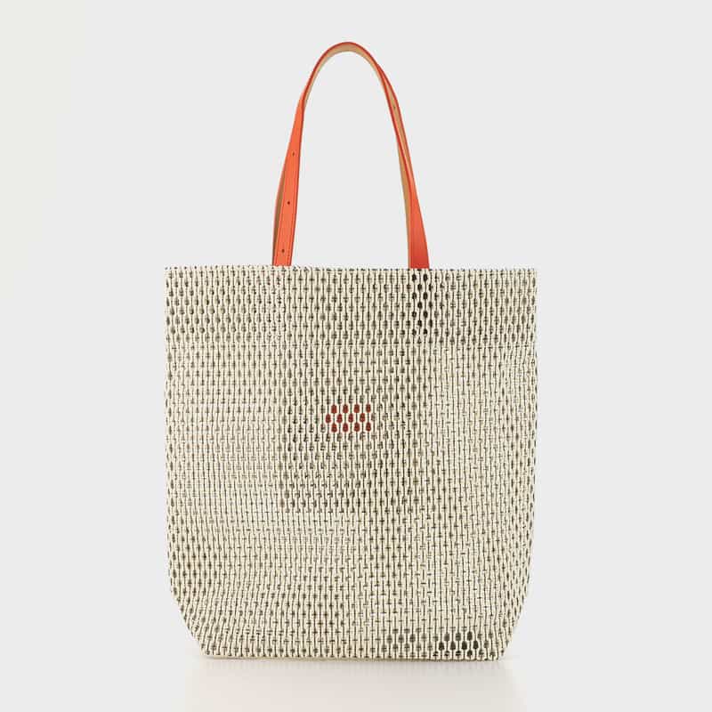 MARY AL TERNA MARYALTERNA ＜メアリオルターナ＞ バーニーズ　ニューヨーク限定 バイカラーメッシュトートバッグ “GAP“ WHITE