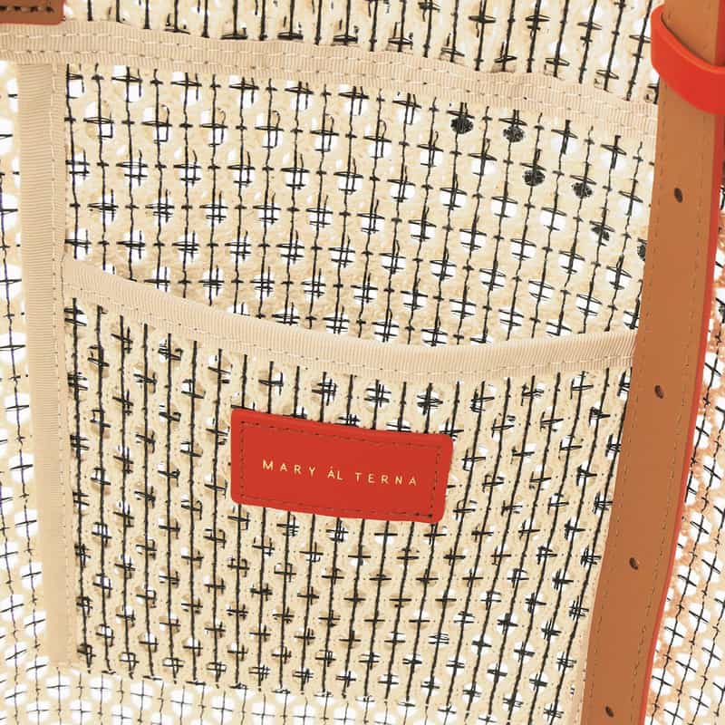 MARY AL TERNA MARYALTERNA ＜メアリオルターナ＞ バーニーズ　ニューヨーク限定 バイカラーメッシュトートバッグ “GAP“ WHITE