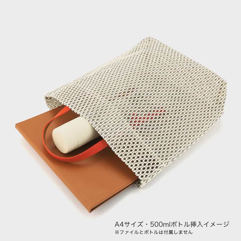 MARY AL TERNA MARYALTERNA ＜メアリオルターナ＞ バーニーズ　ニューヨーク限定 バイカラーメッシュトートバッグ “GAP“ WHITE