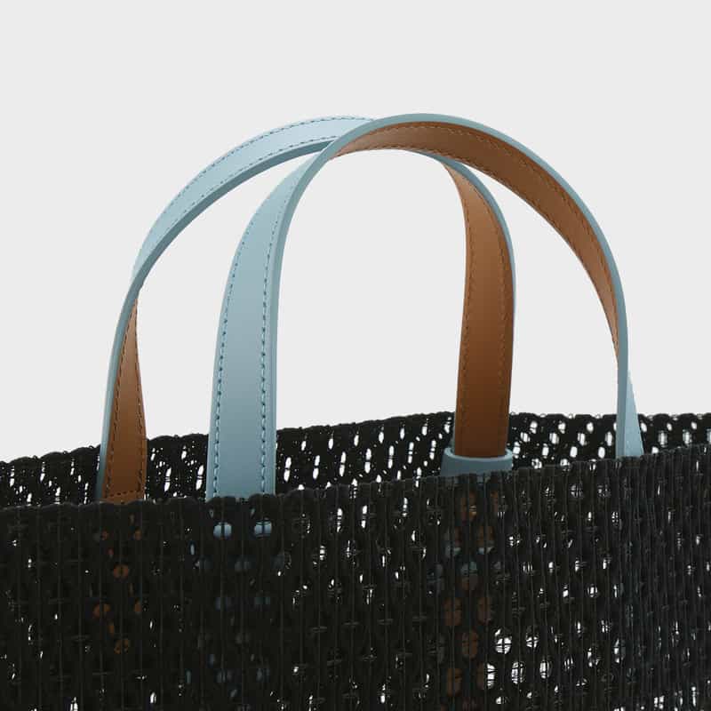 MARY AL TERNA MARYALTERNA ＜メアリオルターナ＞ バーニーズ　ニューヨーク限定 バイカラーメッシュトートバッグ “GAP“ BLACK