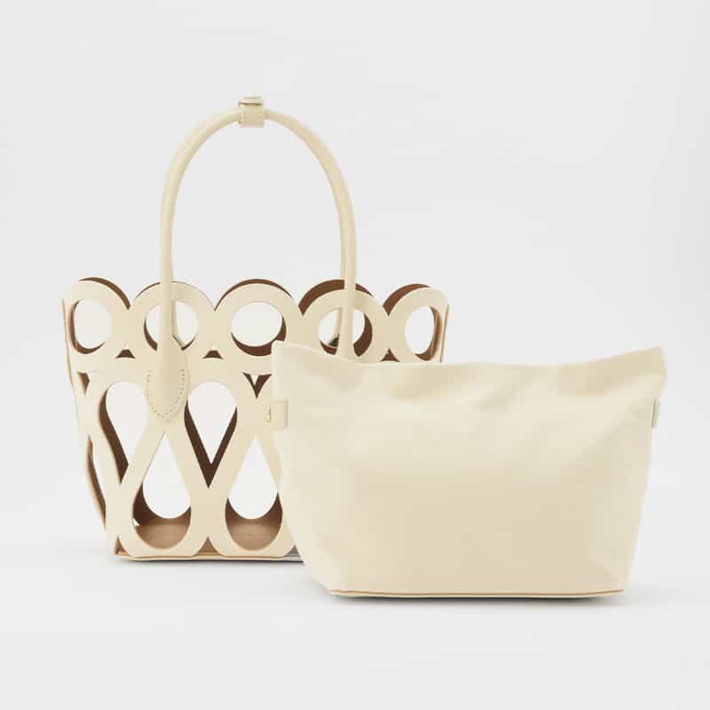 MARY AL TERNA MARYALTERNA＜メアリオルターナ＞ ハンドバッグ “MAZE“ IVORY