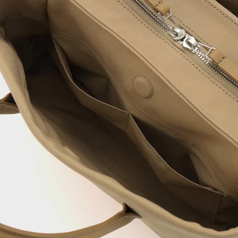 MARY AL TERNA MARYALTERNA ＜メアリオルターナ＞ コットン素材ハンドバッグ “RIKYU“（M） BEIGE