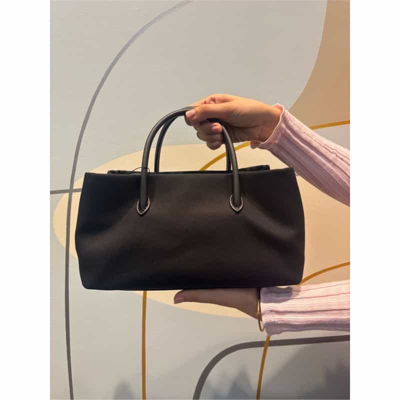 MARY AL TERNA MARYALTERNA ＜メアリオルターナ＞ コットン素材ハンドバッグ “RIKYU“（M） BLACK