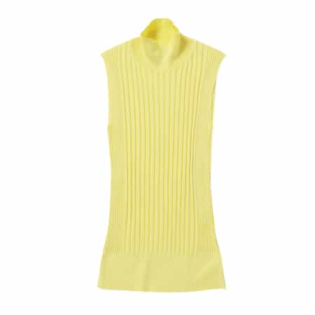 ウォッシャブル シルクコットン素材ハイネック リブニットプルオーバー