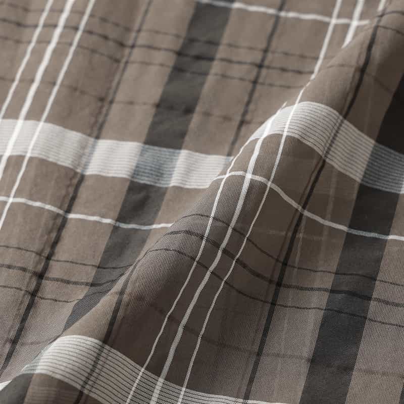 BARNEYS NEW YORK シアー素材チェックシャツ GRAY