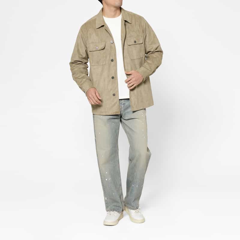 BARNEYS NEW YORK フェイクスエードブルゾン BEIGE