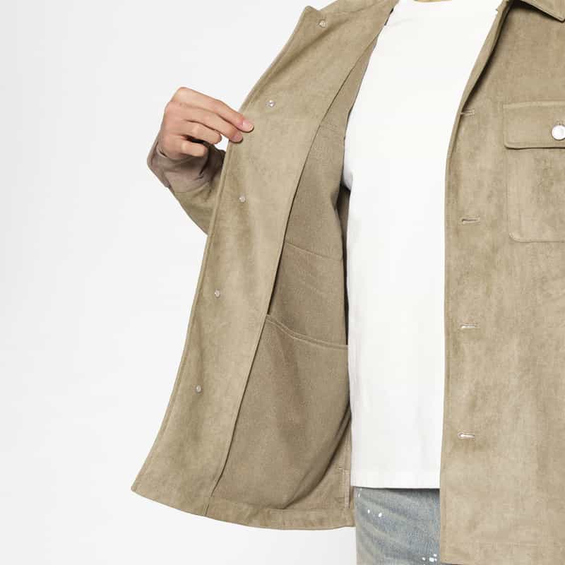 BARNEYS NEW YORK フェイクスエードブルゾン BEIGE